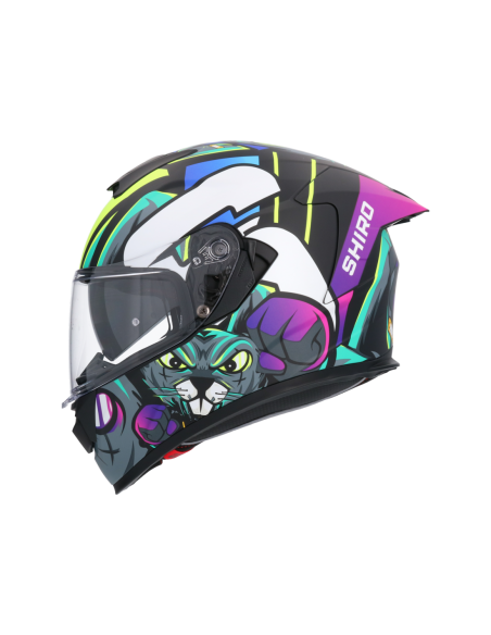 CASCO SHIRO RAPTOR CRAZY RABBIT MULTICOLOR MATE