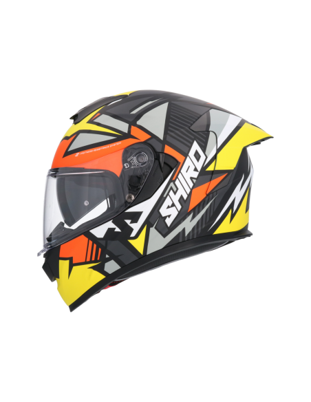 CASCO SHIRO RAPTOR CHASE AMARILLO ROJO MATE