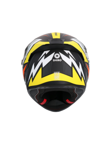 CASCO SHIRO RAPTOR CHASE AMARILLO ROJO MATE