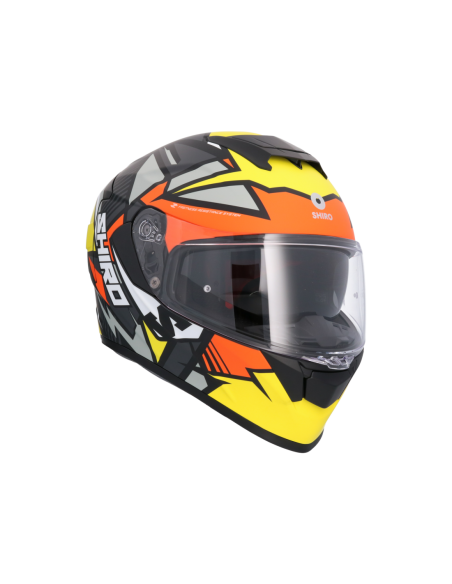 CASCO SHIRO RAPTOR CHASE AMARILLO ROJO MATE