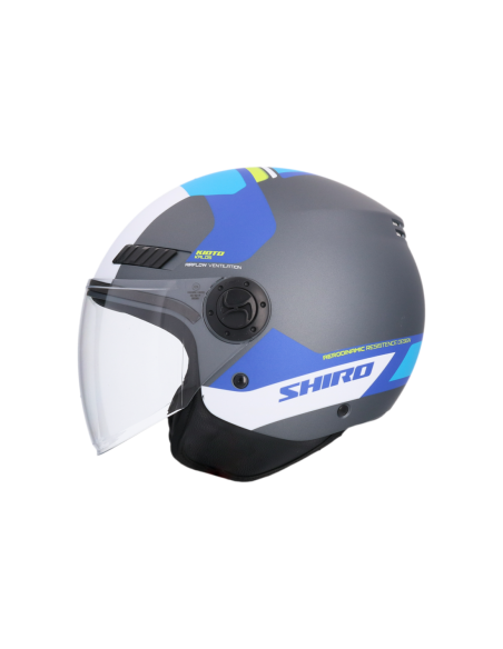 CASCO SHIRO KIOTO KALOS TITANIUM MATE AZUL