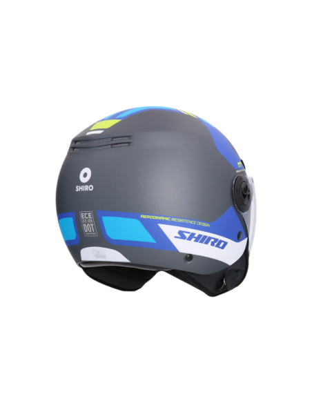 CASCO SHIRO KIOTO KALOS TITANIUM MATE AZUL