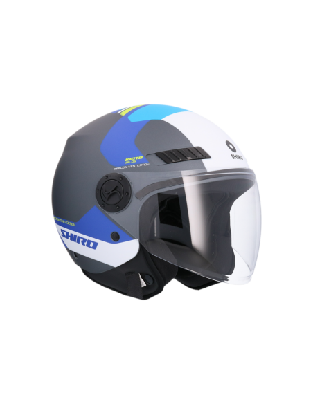 CASCO SHIRO KIOTO KALOS TITANIUM MATE AZUL