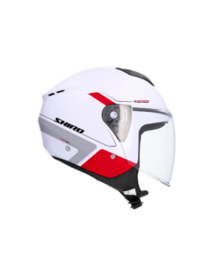 CASCO SHIRO IBIZA SPORTAGE BLANCO PERLA ROJO