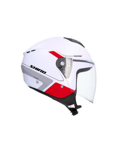 CASCO SHIRO IBIZA SPORTAGE BLANCO PERLA ROJO CASCO SHIRO IBIZA SPORTAGE BLANCO PERLA ROJO