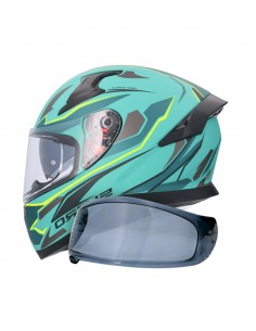 CASCO SHIRO KATANA SHARP + Pantalla Extra VERDE MATE