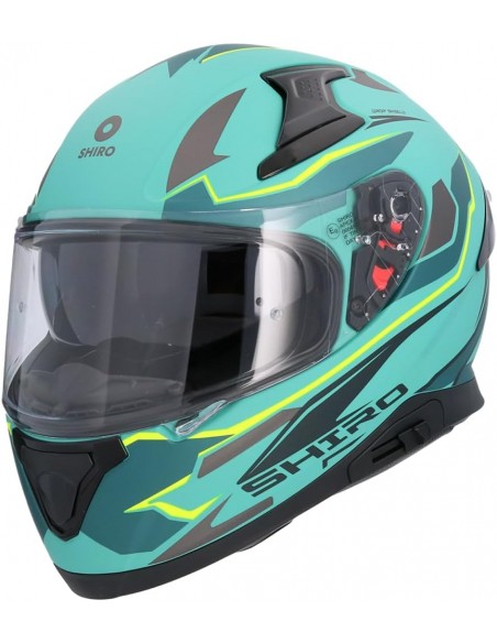 CASCO SHIRO KATANA SHARP + Pantalla Extra VERDE MATE