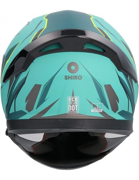 CASCO SHIRO KATANA SHARP + Pantalla Extra VERDE MATE