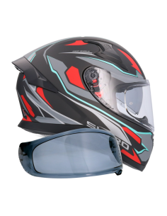 CASCO SHIRO KATANA SHARP + Pantalla Extra GRIS MATE