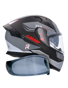 CASCO SHIRO KATANA ORBE + Pantalla extra GRIS MATE