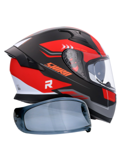 CASCO SHIRO KATANA ORBE + Pantalla extra ROJO MATE