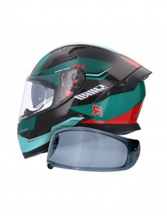 CASCO SHIRO KATANA ORBE + Pantalla extra VERDE