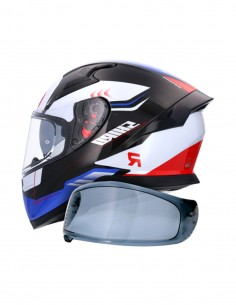 CASCO SHIRO KATANA ORBE + Pantalla extra AZUL