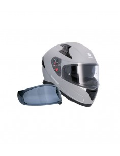 CASCO SHIRO KATANA SOLID + Pantalla Extra TITANIUM MATE
