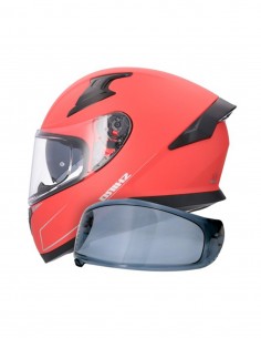 CASCO SHIRO KATANA SOLID + Pantalla Extra ROJO MATE