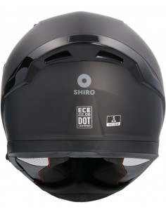 CASCO SHIRO KATANA SOLID + Pantalla Extra NEGRO MATE