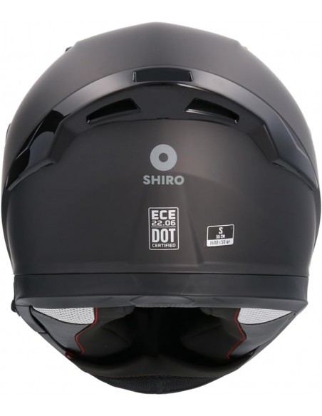 CASCO SHIRO KATANA SOLID + Pantalla Extra NEGRO MATE