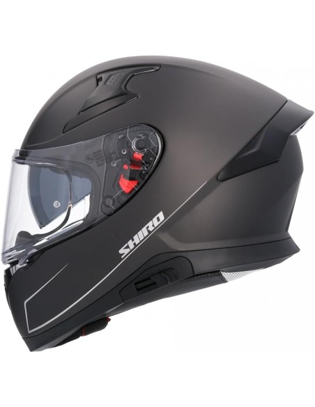 CASCO SHIRO KATANA SOLID + Pantalla Extra NEGRO MATE