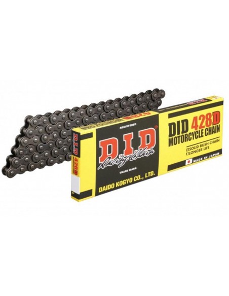 CADENA DID PASO 428 138 ESLABONES CLIP SIN RETENES