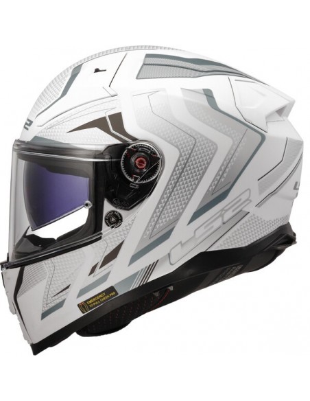 CASCO LS2 FF811 VECTOR II ALIZER MATT WHITE SILVER