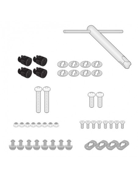 GIVI 08RKIT – Kit RAPID RELEASE permite transformar el portamaletas lateral en un portamaletas lateral de fijación rápida a