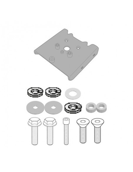 GIVI 6421KIT – Kit especÃ­fico para el montaje del PLO6421MK - PLO6421CAM â€“ PLX6421 sin el maleta posterior 6421FZ