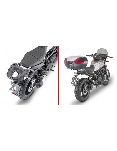GIVI 8713FZ – Adaptador posterior específico para maleta MONOKEY® o MONOLOCK® A combinar con las parrillas MONOKEY® M5, M7,