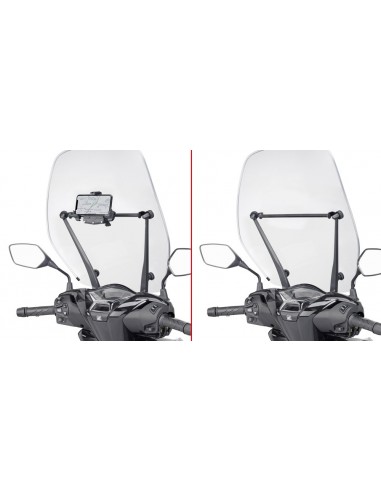 GIVI FB1181 – Barra a montar detrás de la cúpula para colocar S902A, S920M, S920L, S95KIT y porta GPS-Smartphone Para S902A,
