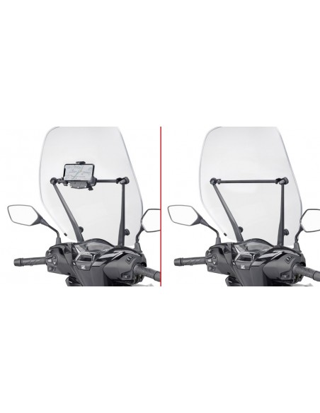 GIVI FB1181 – Barra a montar detrás de la cúpula para colocar S902A, S920M, S920L, S95KIT y porta GPS-Smartphone Para S902A,