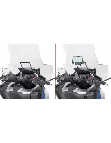 GIVI FB1186 – Barra a montar detrás de la cúpula para colocar S902A, S920M, S920L, S95KIT y porta GPS-Smartphone Para S902A,