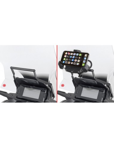 GIVI FB1192 – Barra a montar detrás de la cúpula para colocar S902A, S920M, S920L, S95KIT y porta GPS-Smartphone Para S902A,