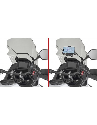 GIVI FB1201 – Barra a montar detrás de la cúpula para colocar S902A, S920M, S920L, S95KIT y porta GPS-Smartphone Para S902A,
