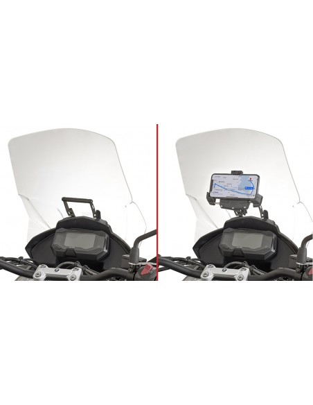 GIVI FB5126 – Barra a montar detrás de la cúpula para colocar S902A, S920M, S920L, S95KIT y porta GPS-Smartphone Para S902A,