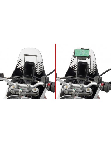 GIVI FB7414 – Barra a montar detrás de la cúpula para colocar S902A, S920M, S920L, S95KIT y porta GPS-Smartphone Para S902A,