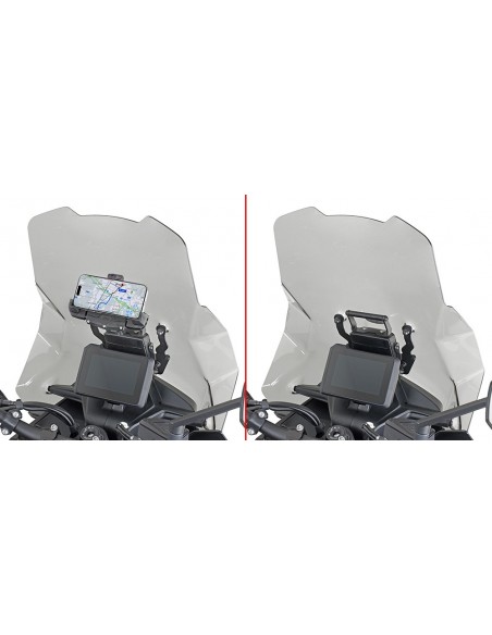 GIVI FB7717 – Barra a montar detrás de la cúpula para colocar S902A, S920M, S920L, S95KIT y porta GPS-Smartphone Para S902A,