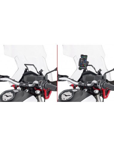 GIVI FB8203 – Barra a montar detrás de la cúpula para colocar S902A, S920M, S920L, S95KIT y porta GPS-Smartphone Para S902A,