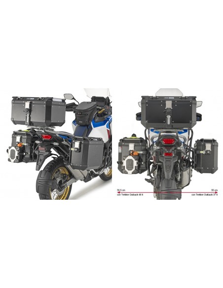 GIVI PLO1178CAM – Portamaletas lateral específico PL ONE-FIT configurado para maletas MONOKEY® CAM-SIDE Trekker Outback se