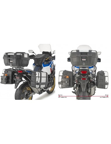 GIVI PLO1178MK – Portamaletas lateral específico PL ONE-FIT configurado para maletas MONOKEY® se monta en la presencia de el