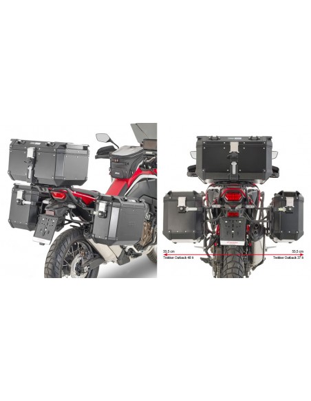 GIVI PLO1179CAM – Portamaletas lateral específico PL ONE-FIT configurado para maletas MONOKEY® CAM-SIDE Trekker Outback GIVI PLO1179CAM – Portamaletas lateral específico PL ONE-FIT configurado para maletas MONOKEY® CAM-SIDE Trekker Outback