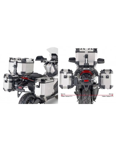 GIVI PLO1188CAM – Portamaletas lateral específico PL ONE-FIT configurado para maletas MONOKEY® CAM-SIDE Trekker Outback