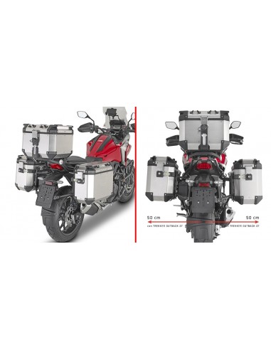 GIVI PLO1192CAM – Portamaletas lateral específico PL ONE-FIT configurado para maletas MONOKEY® CAM-SIDE Trekker Outback