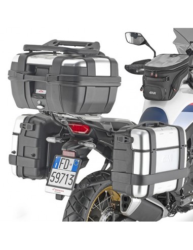GIVI PLO1201MK – Portamaletas lateral específico PL ONE-FIT configurado para maletas MONOKEY® diámetro 18 mm / a combinar con