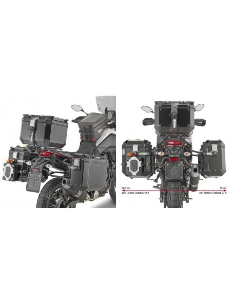 GIVI PLO2145CAM – Portamaletas lateral específico PL ONE-FIT configurado para maletas MONOKEY® CAM-SIDE Trekker Outback