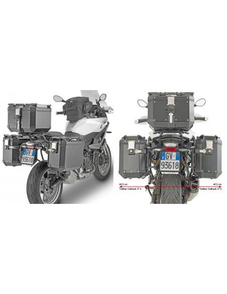 GIVI PLO5137CAM – Portamaletas lateral específico PL ONE-FIT configurado para maletas MONOKEY® CAM-SIDE Trekker Outback