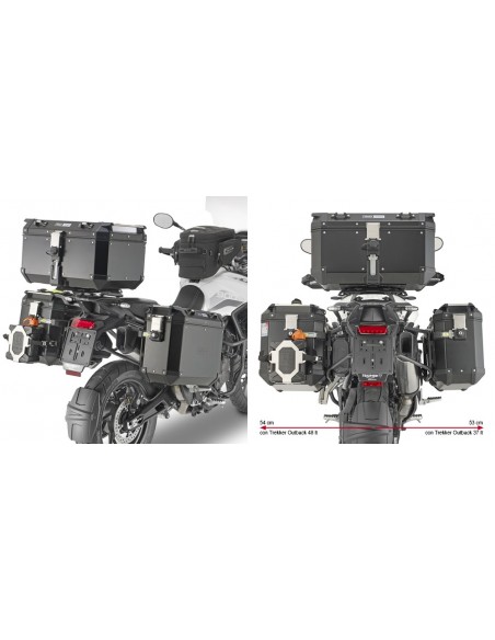 GIVI PLO6415CAM – Portamaletas lateral específico PL ONE-FIT configurado para maletas MONOKEY® CAM-SIDE Trekker Outback