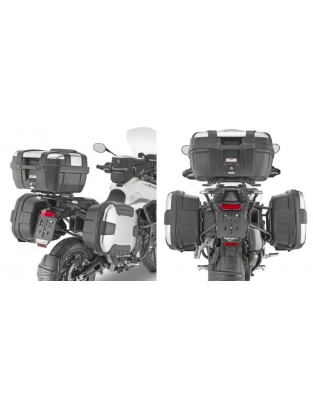 GIVI PLO6415MK – Portamaletas lateral específico PL ONE-FIT configurado para maletas MONOKEY® diámetro 18 mm / a combinar con