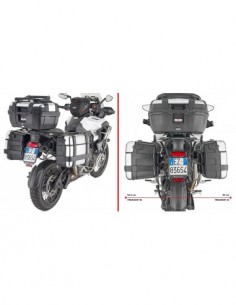 GIVI PLO6423MK – Portamaletas lateral específico PL ONE-FIT configurado para maletas MONOKEY® diámetro 18 mm / a combinar con