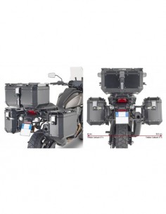 GIVI PLO8400CAM – Portamaletas lateral específico PL ONE-FIT configurado para maletas MONOKEY® CAM-SIDE Trekker Outback
