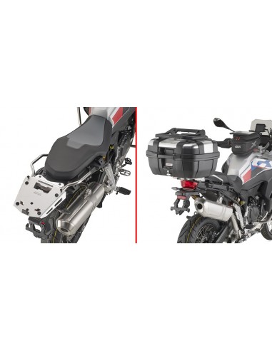 GIVI SRA5134 – Adaptador posterior específico en aluminio anodizado para maleta MONOKEY® Carga máxima 6kg / no permite la