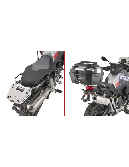 GIVI SRA5134 – Adaptador posterior específico en aluminio anodizado para maleta MONOKEY® Carga máxima 6kg / no permite la